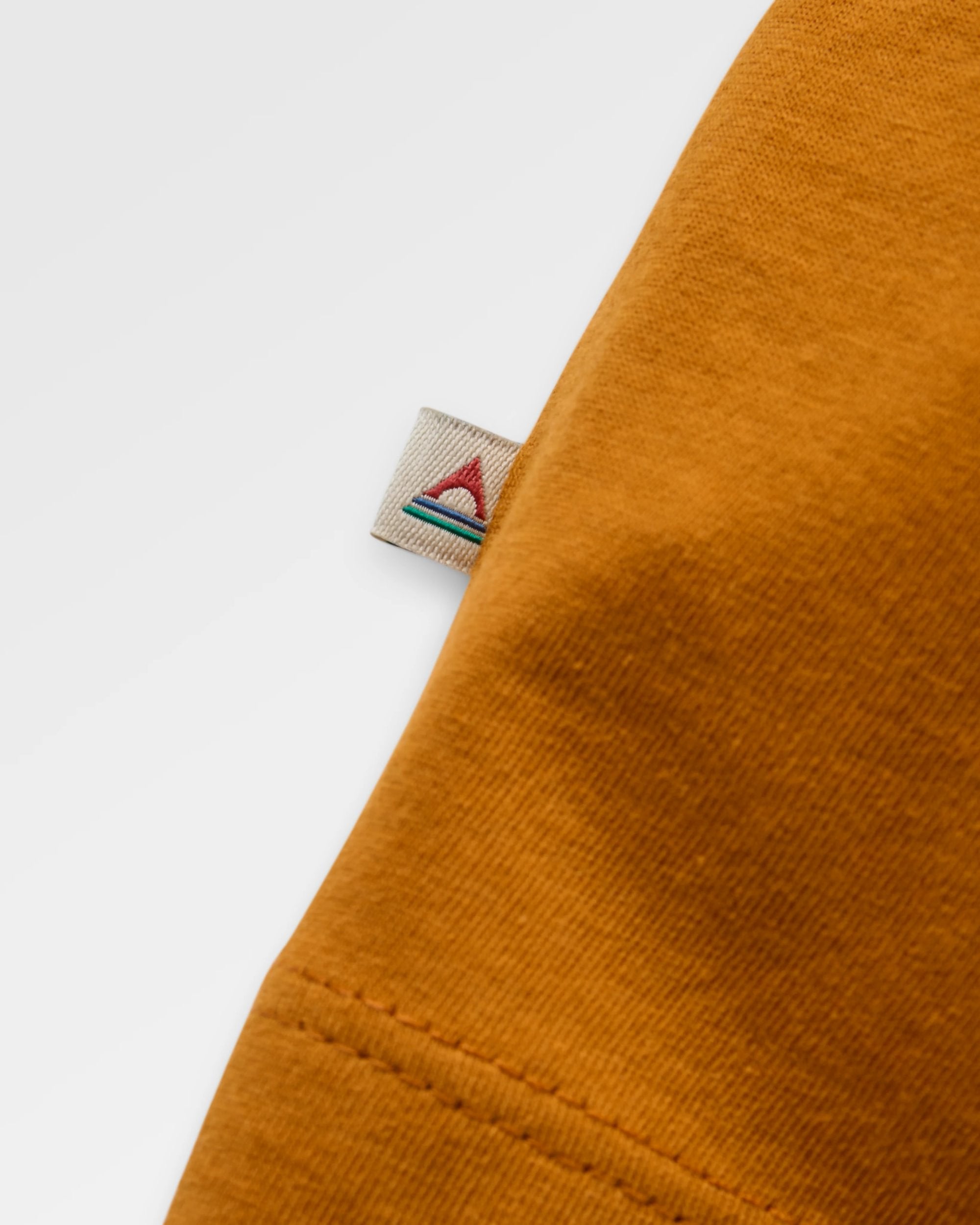 Heritage Relaxed Fit Henley T-shirt - Retro Orange - Flatlay