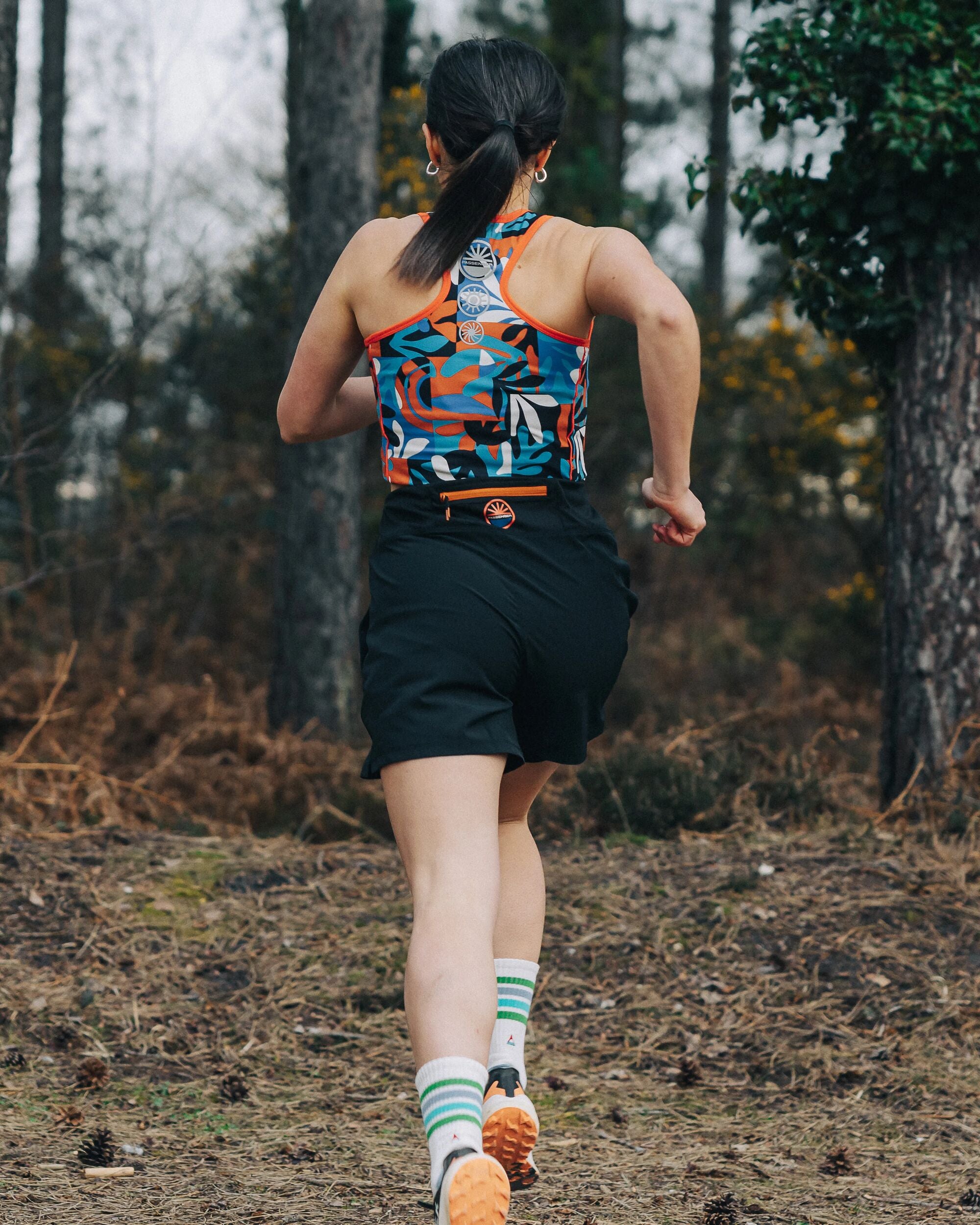 Roundtrip Recycled Trail Short - Black - Lifestyle