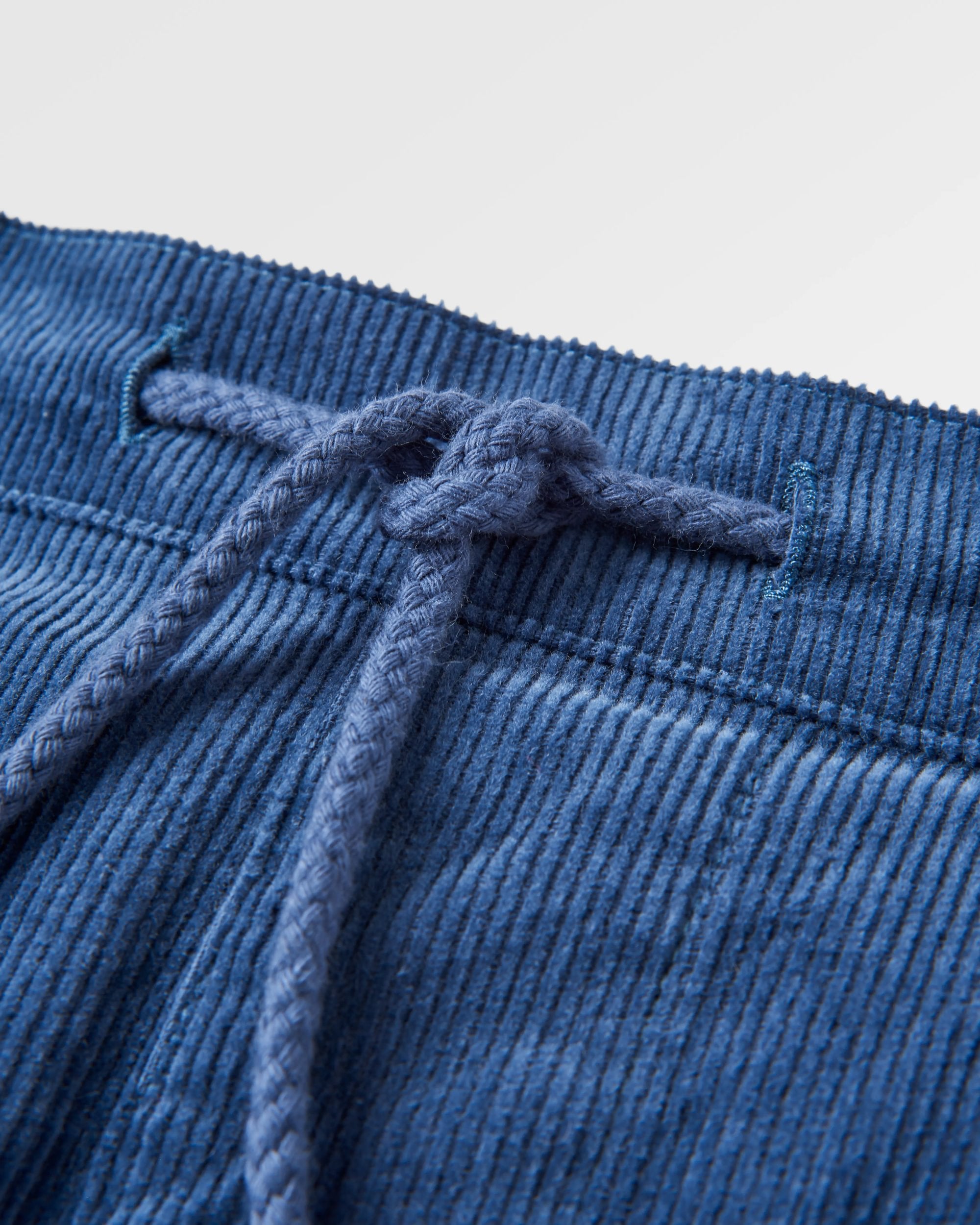 Compass Recycled Corduroy Trouser - Dark Denim - Flatlay