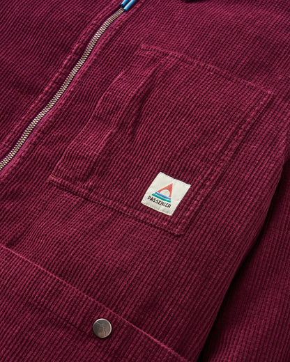 Harvest Organic Cotton Cord Overshirt - Fig - Flatlay