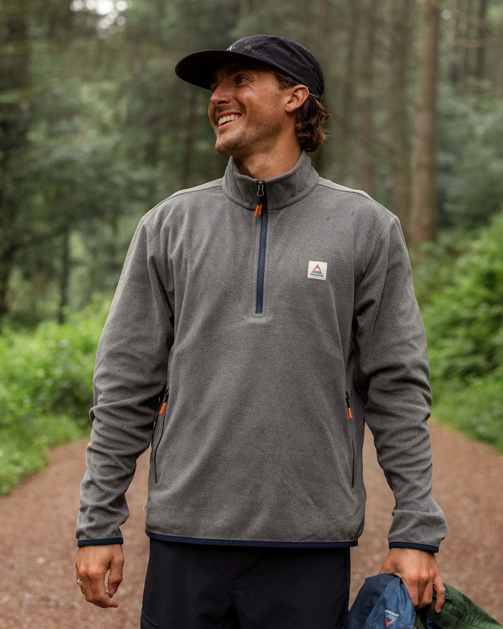 Switchback Recycled Micro Polartec® Fleece - Grey Marl 2 - Lifestyle