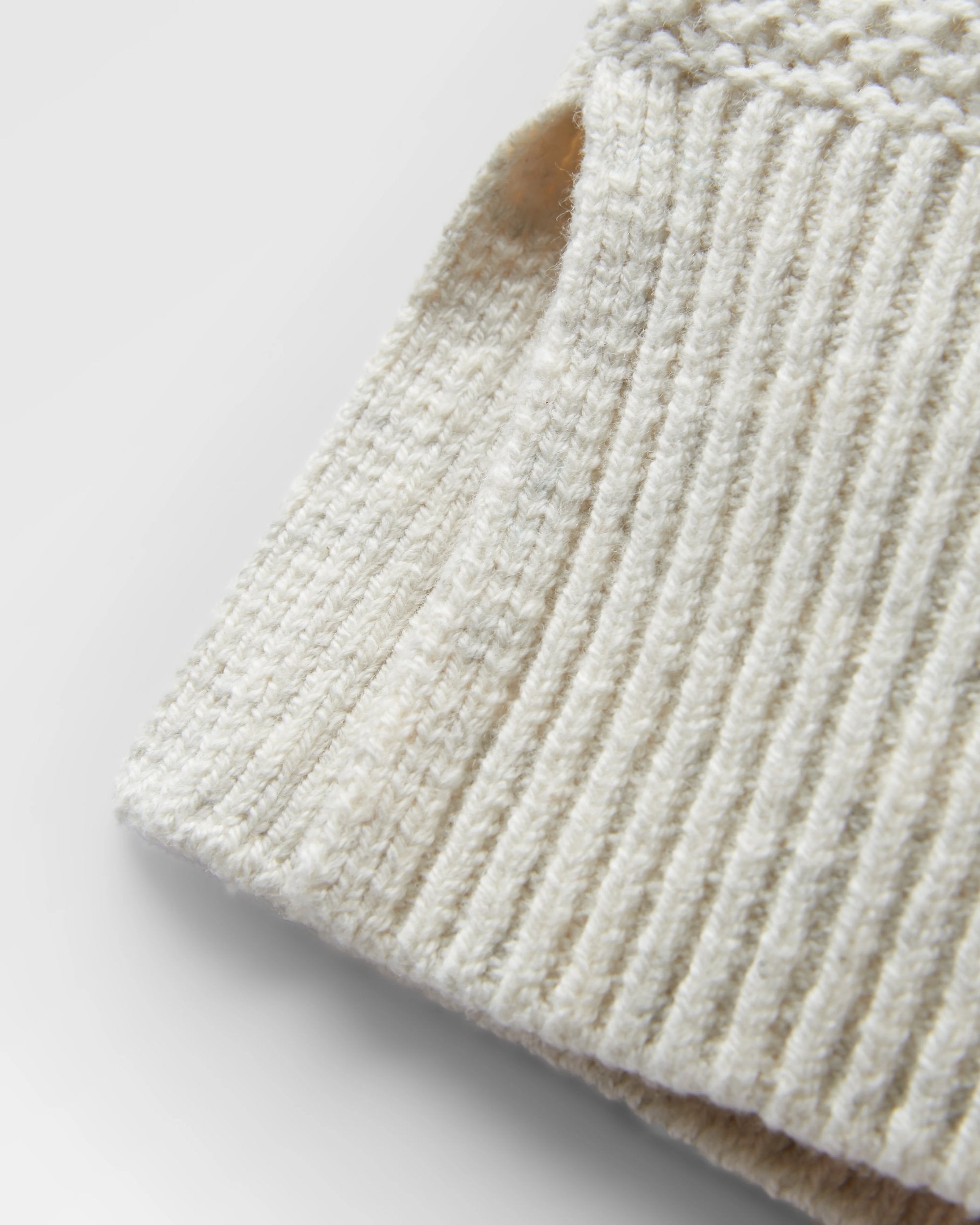 Cove Organic Cotton Knitted Jumper - Off White - Flatlay