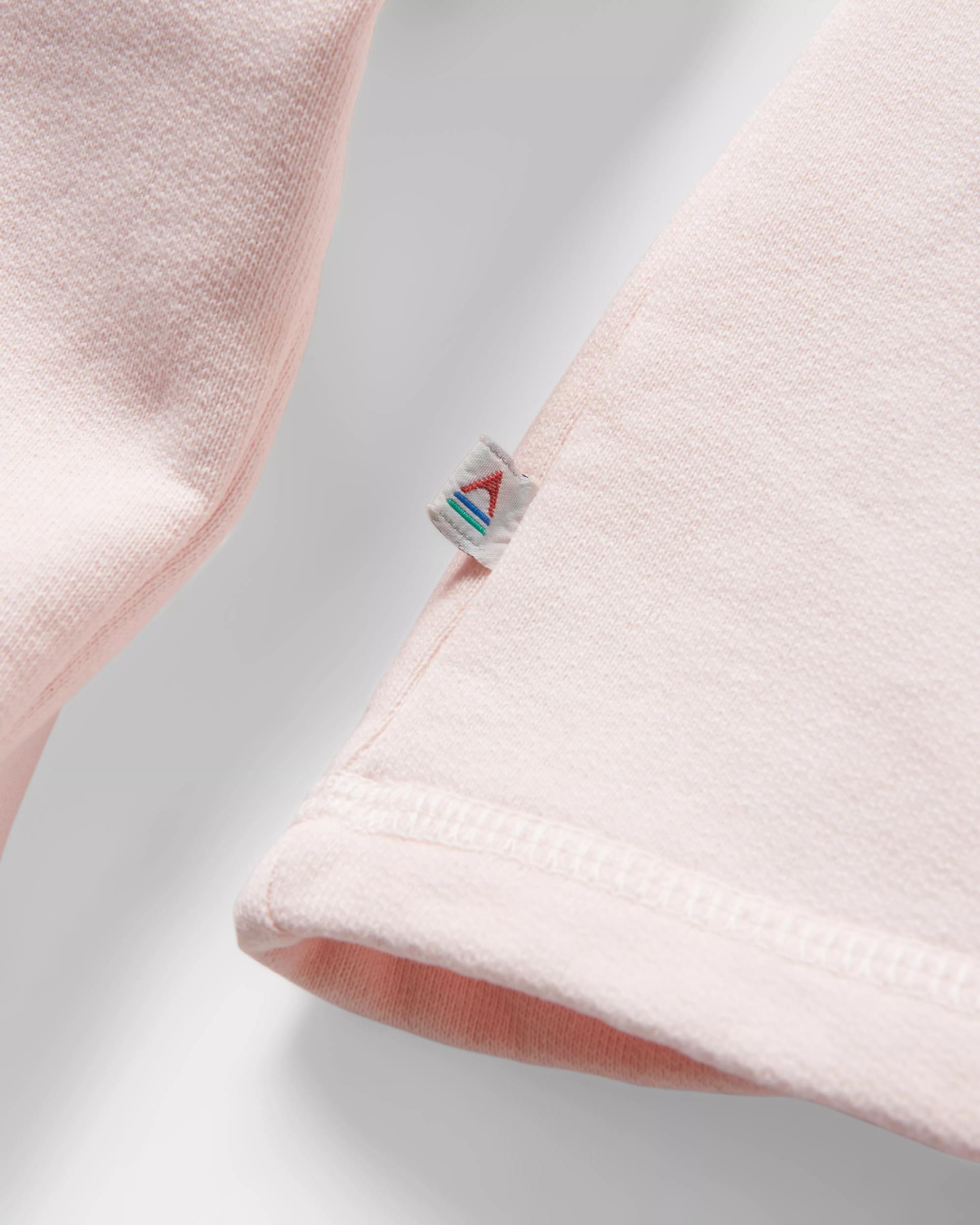 Remote Recycled Cotton Sweatshirt - Barely Pink - Flatlay