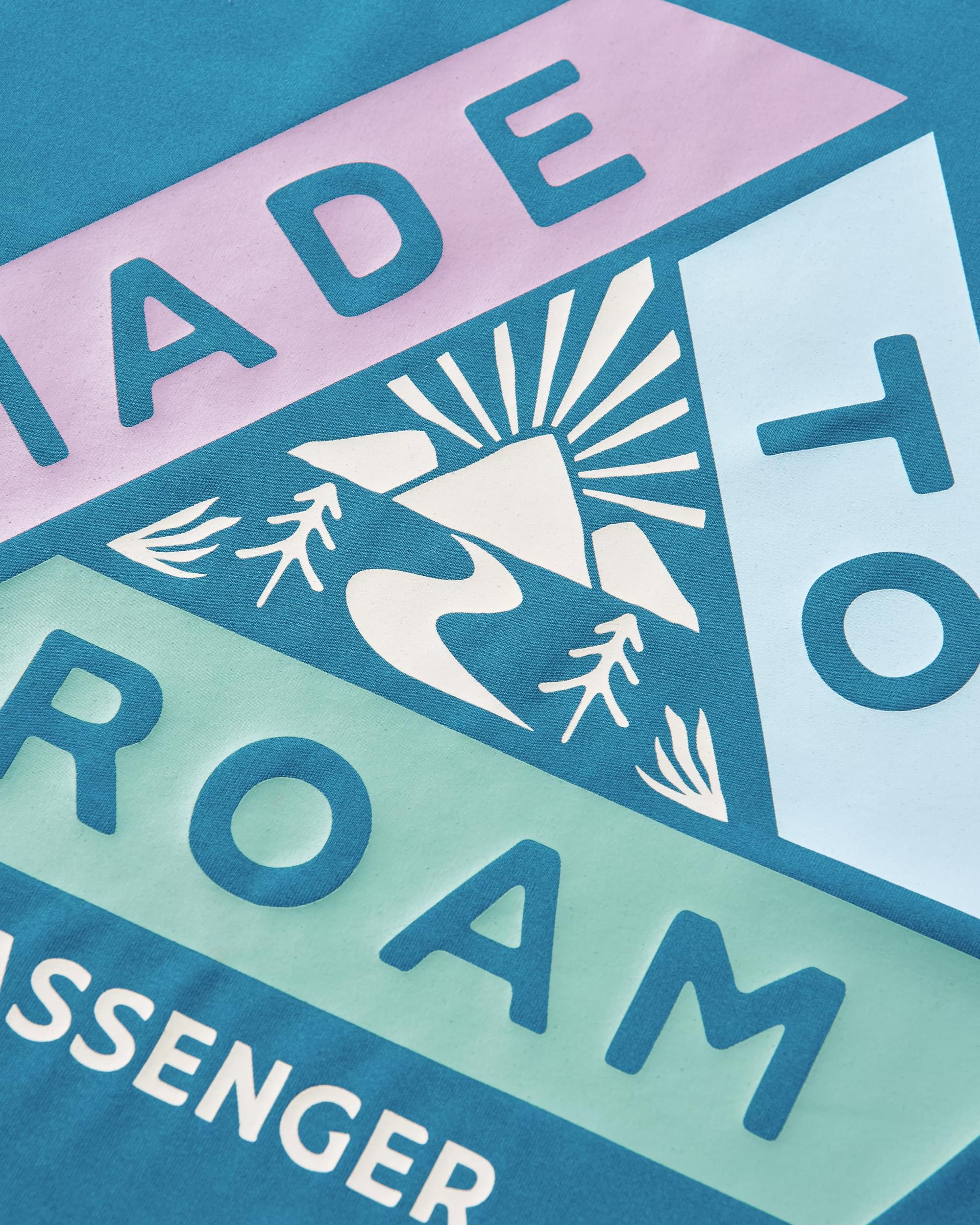 River Recycled Active LS T-Shirt - Dusty Ochre/ Corsair Blue - Flatlay