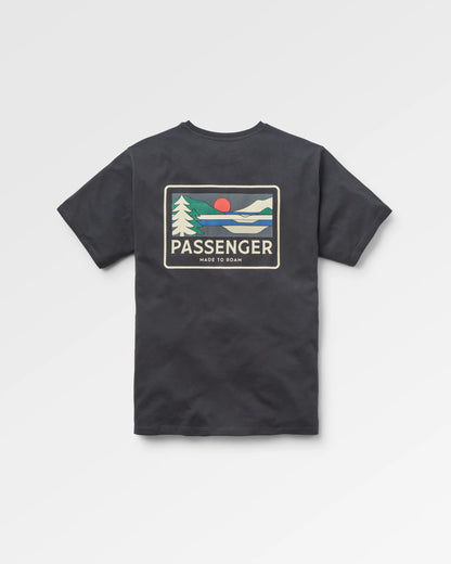 Roamer Men's Recycled Cotton T-Shirt - Black - Flatlay