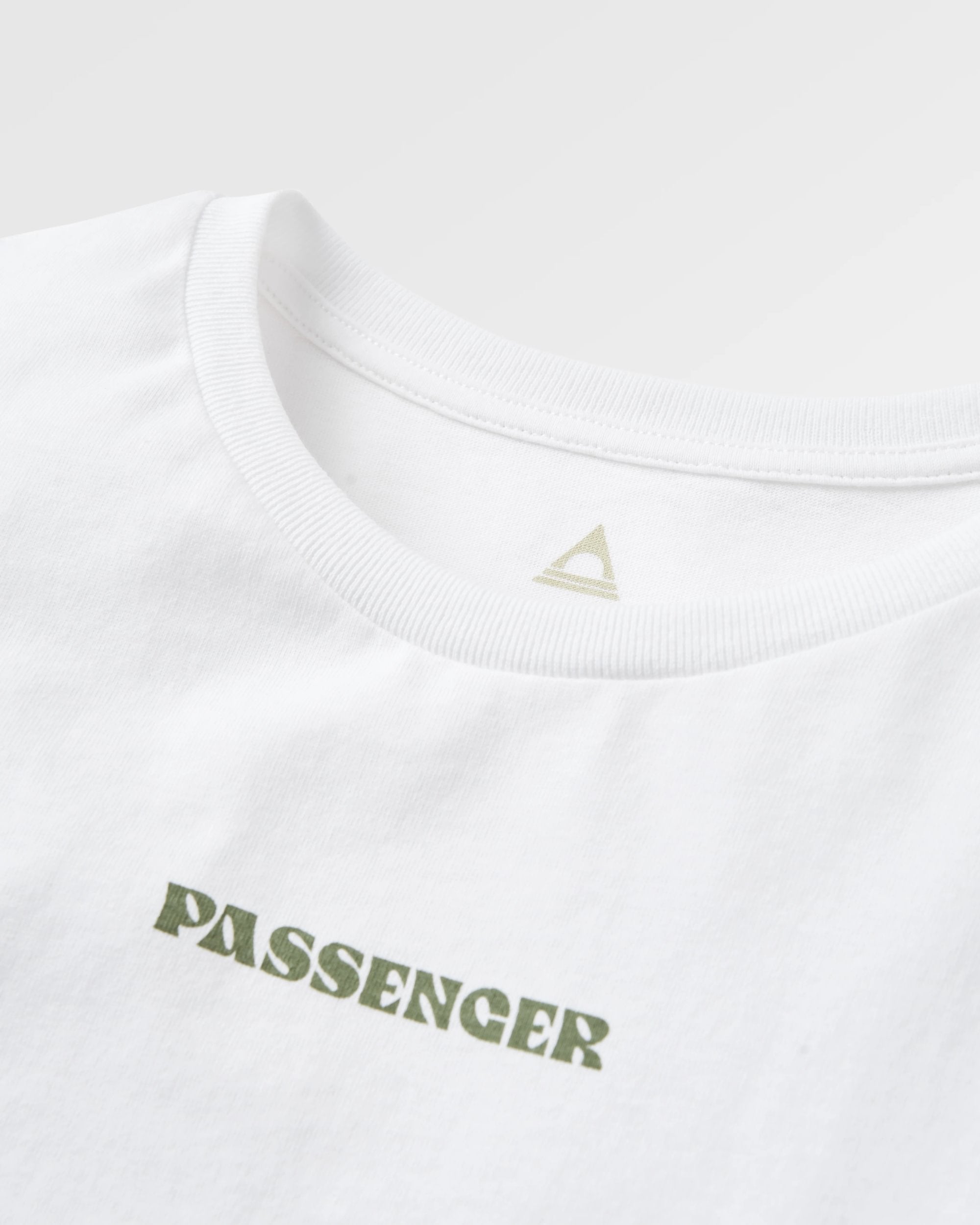 Tall Pines Men's Recycled Cotton T-Shirt - White - Flatlay