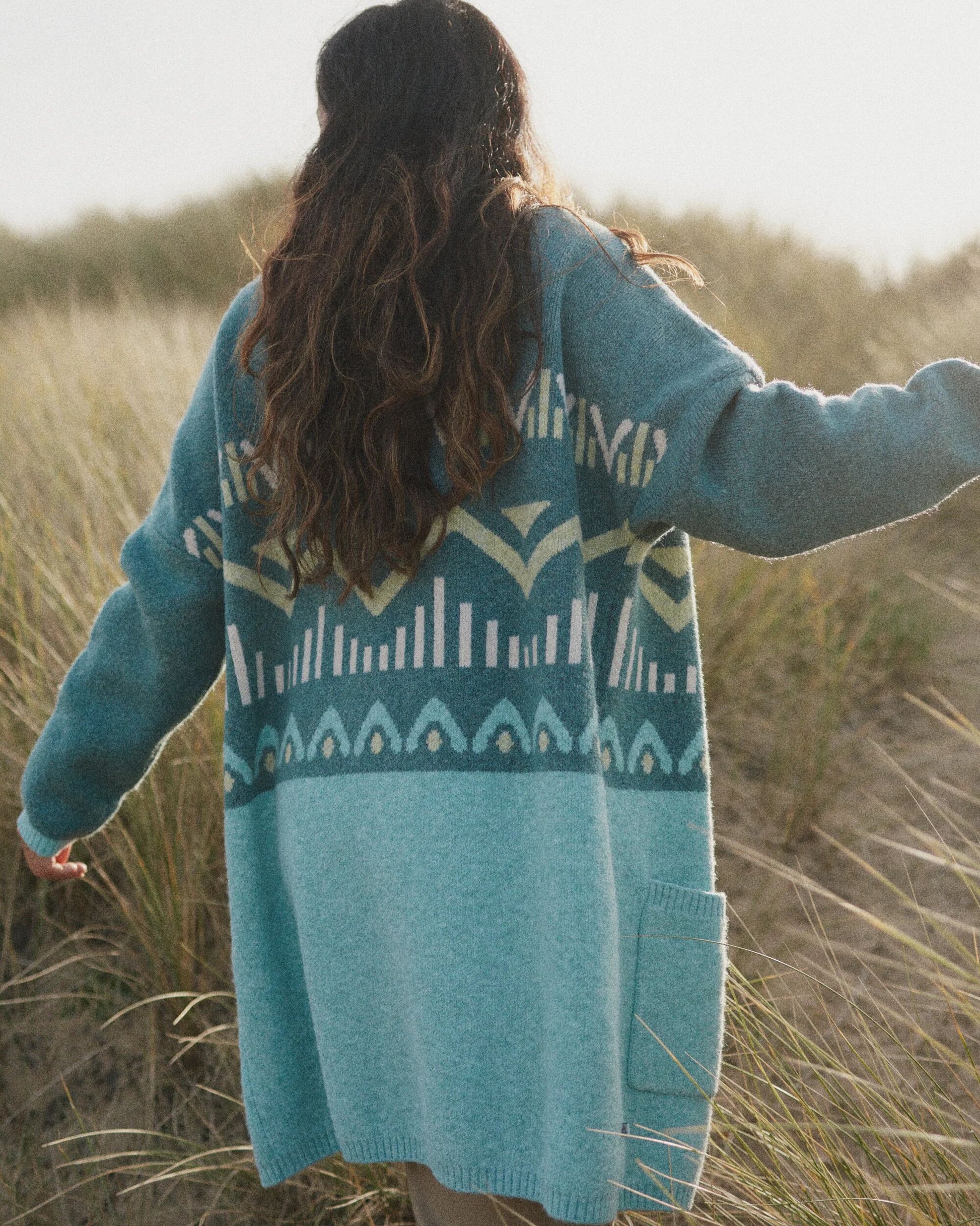 Nettle Recycled Knitted Cardigan - Arctic