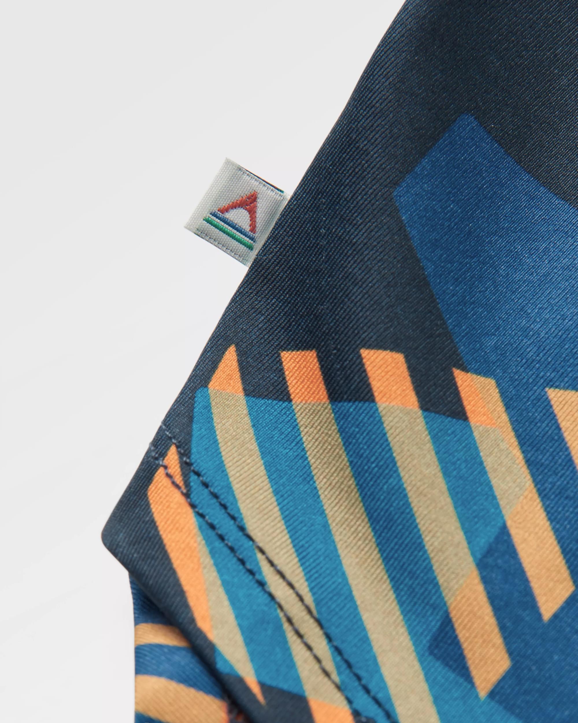 Hatha Recycled Active Top - Deep Navy Camo - Flatlay