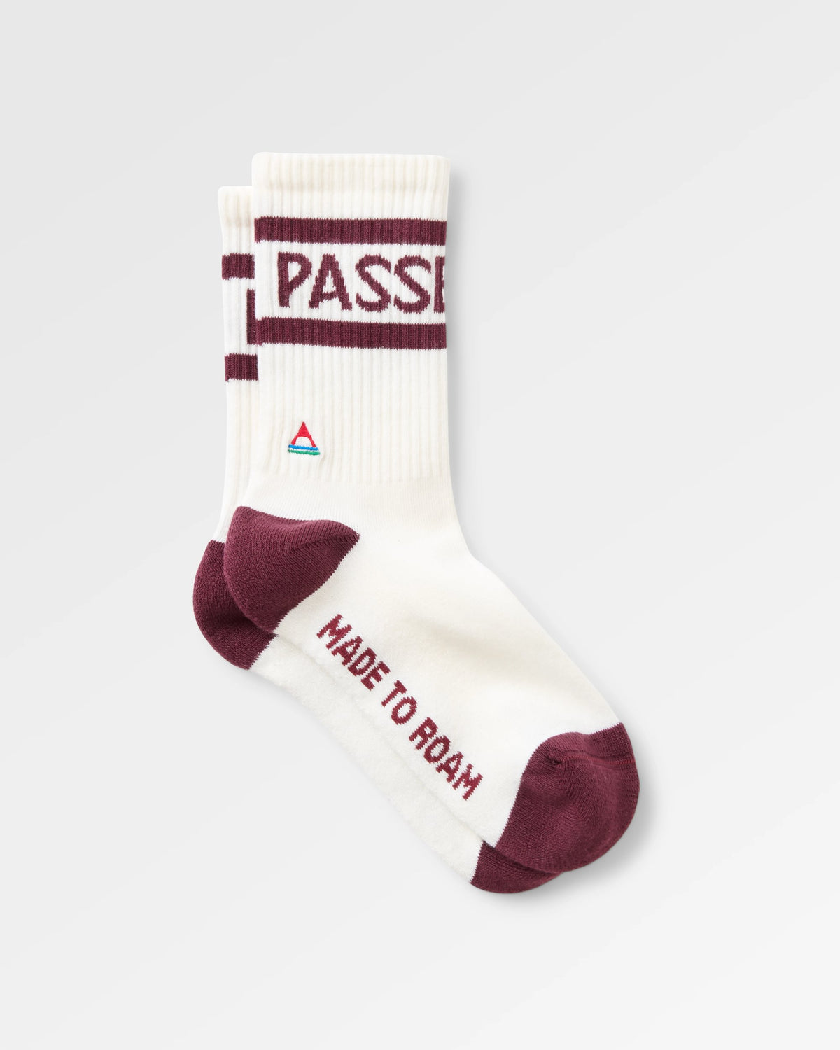 Classic Passenger Crew Socks - White Sand - Flatlay