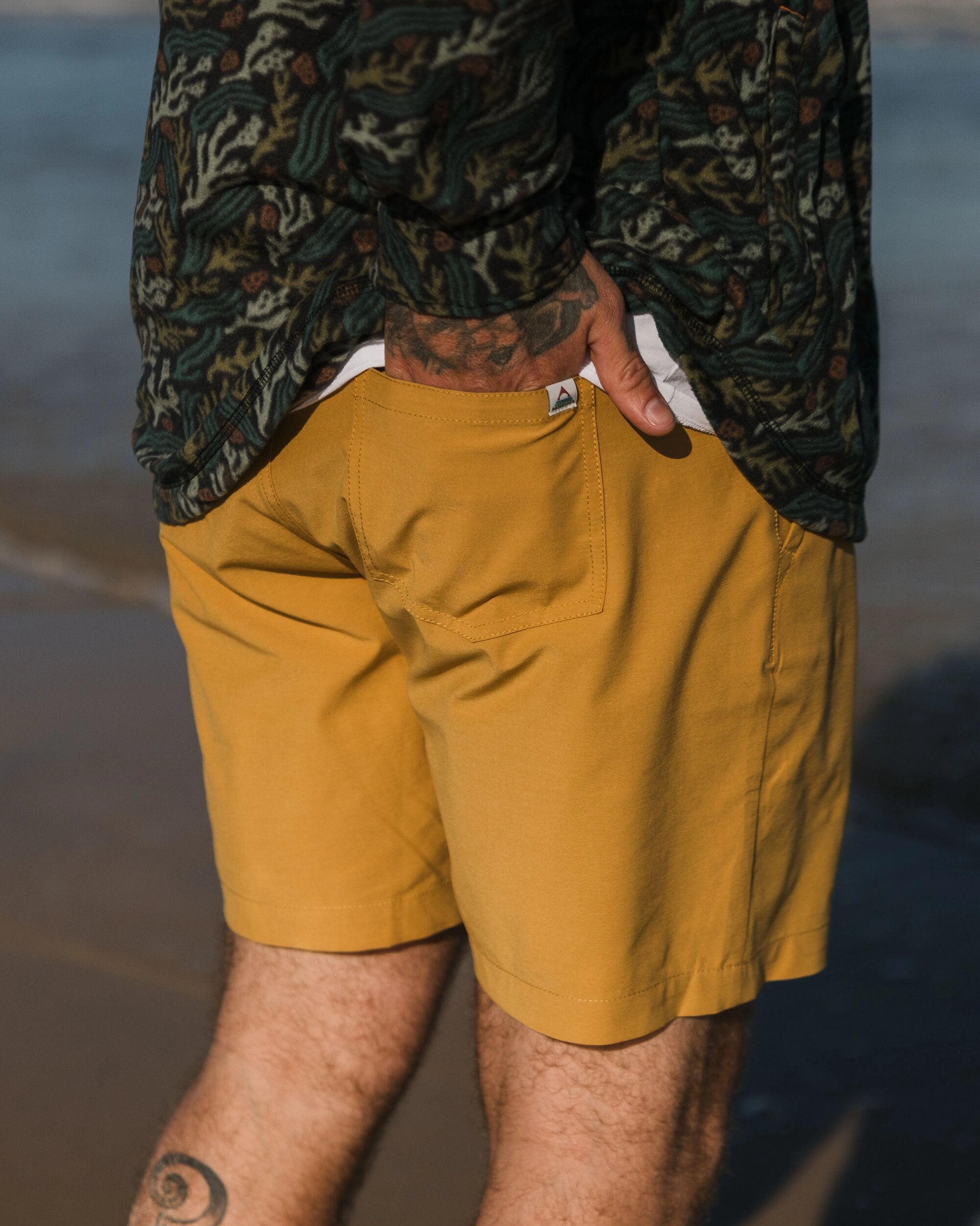 Drifter All Purpose Short - Mustard Gold - Lifestyle