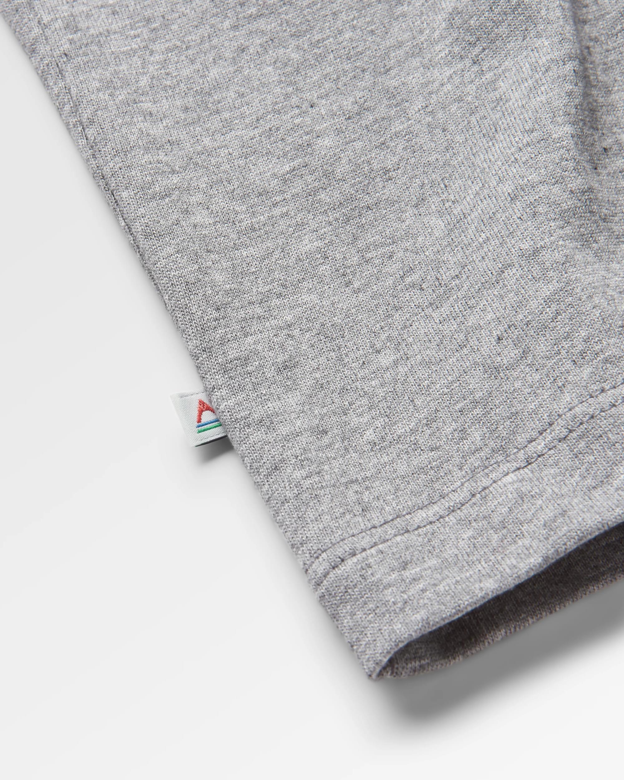 Heritage Recycled Relaxed Fit T-Shirt - Dark Grey Marl - Flatlay