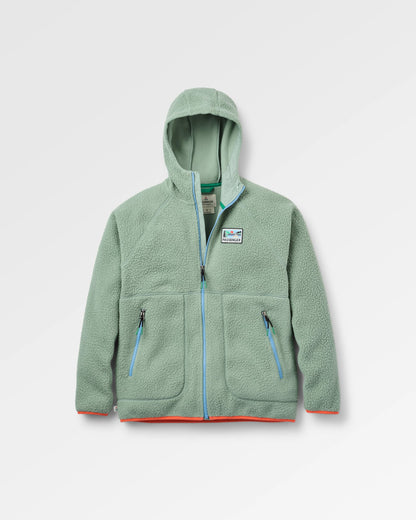 North Coast Full Zip Sherpa Fleece - Pistachio - Flatlay