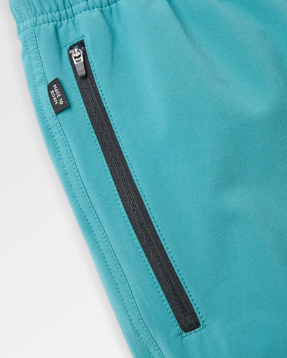 Traveller Organic All Purpose Short 2.0 - Ocean Teal - Flatlay