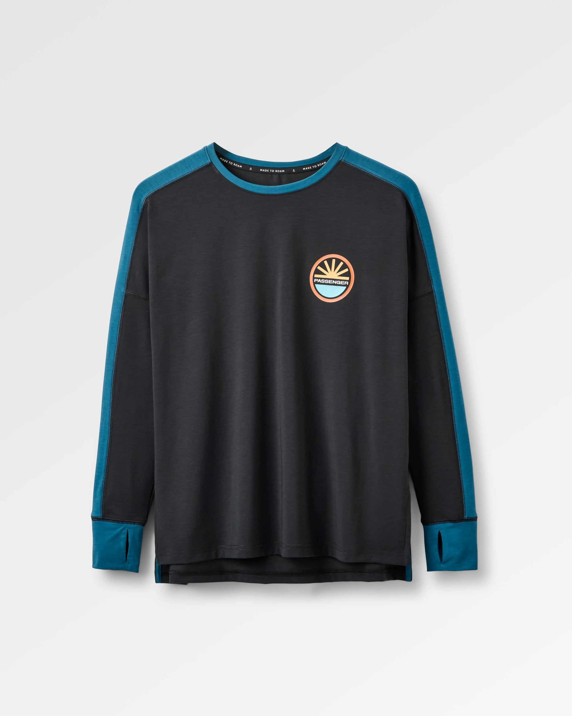 Chase The Light Active LS T-Shirt - Black - Flatlay