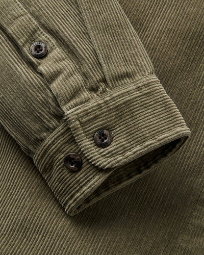 Backcountry Cord Shirt - Dusty Olive - Flatlay