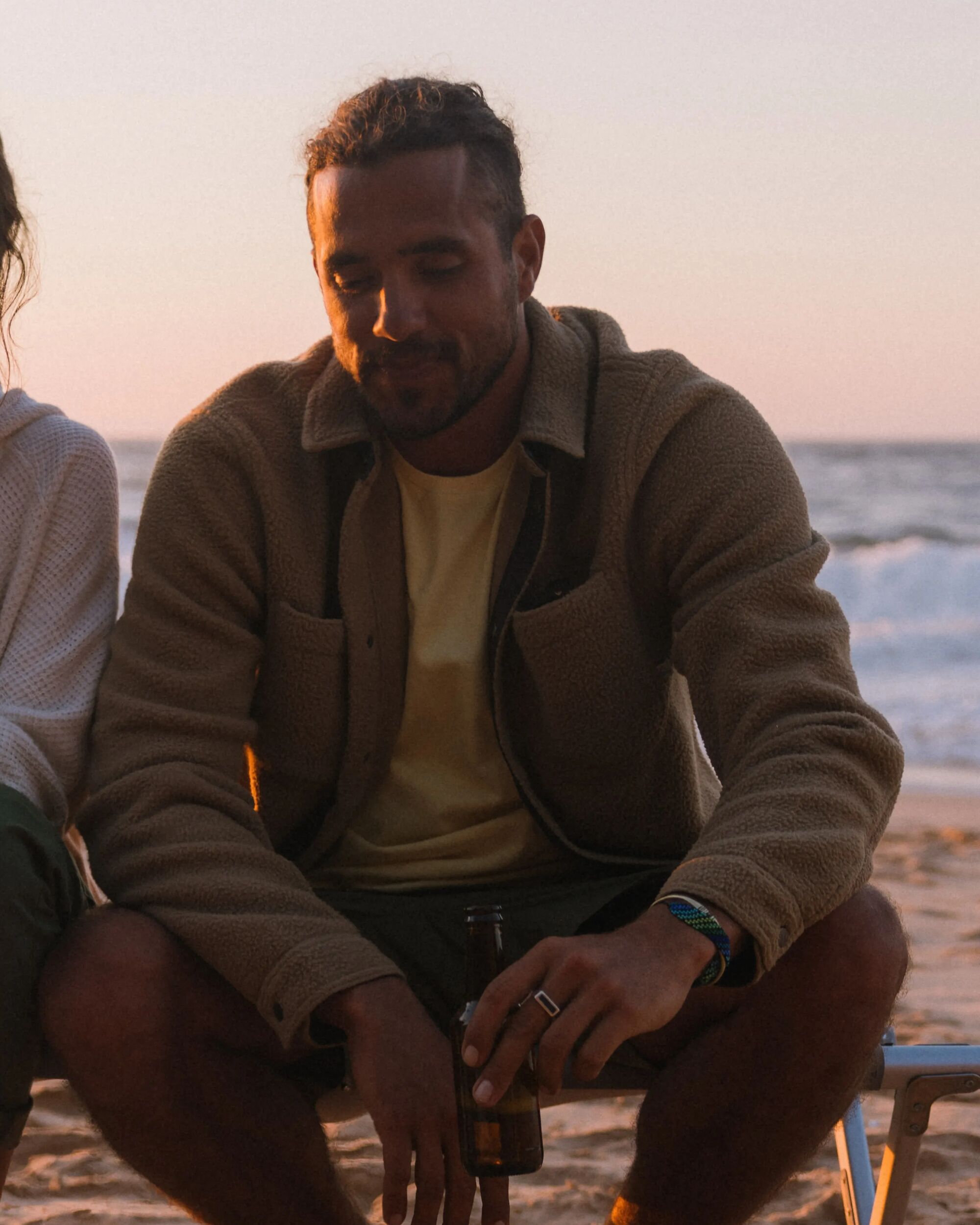 Backcountry Recycled Sherpa Fleece Shirt - Biscuit - Lifestyle