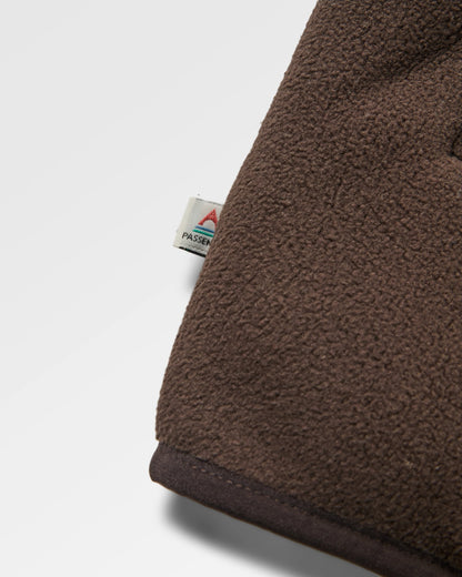 Nestling Recycled Polar-Lined Sherpa Fleece - Retro Blue/Espresso - Flatlay