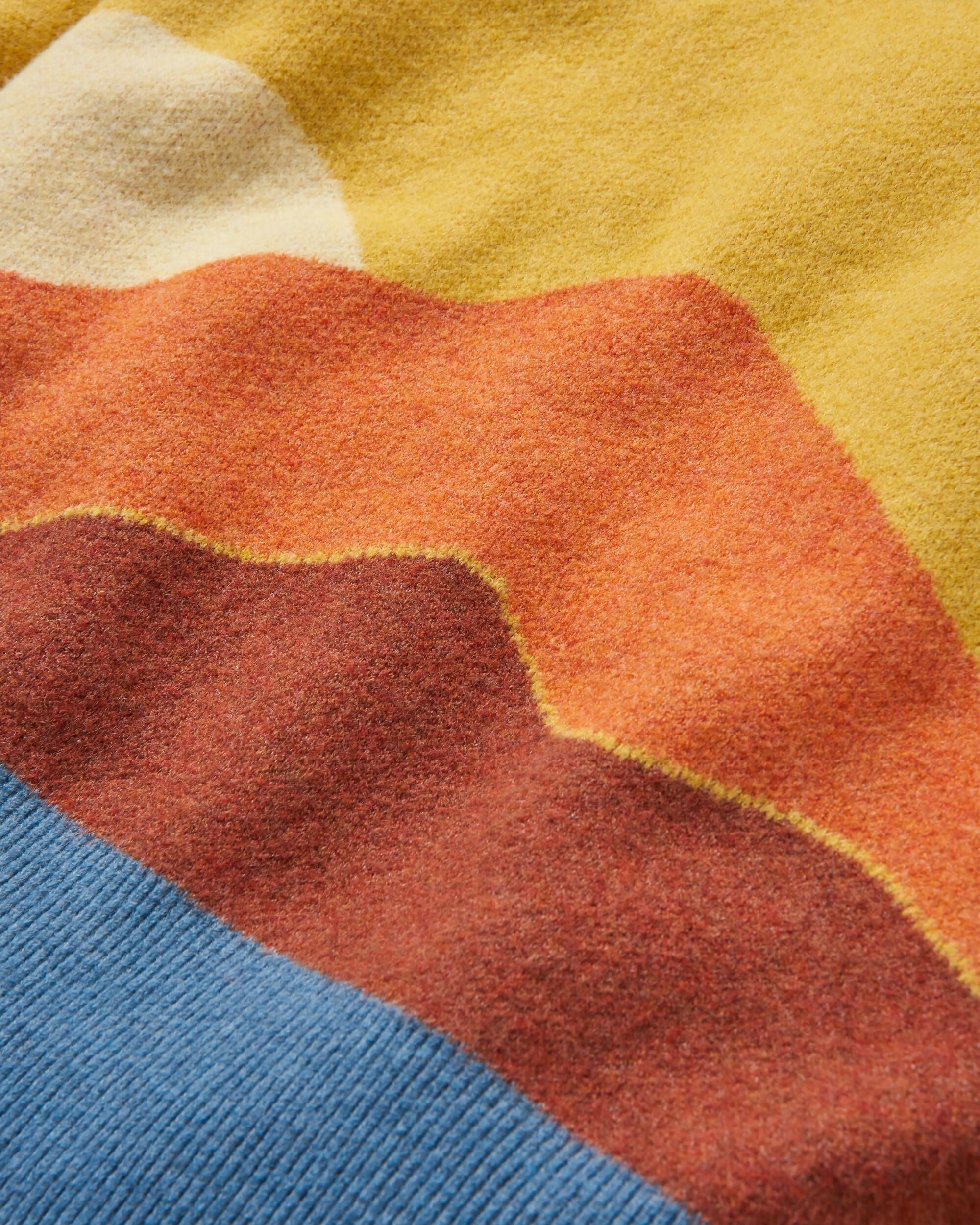 Vista Recycled Knitted Jumper - Amber Gold - Flatlay