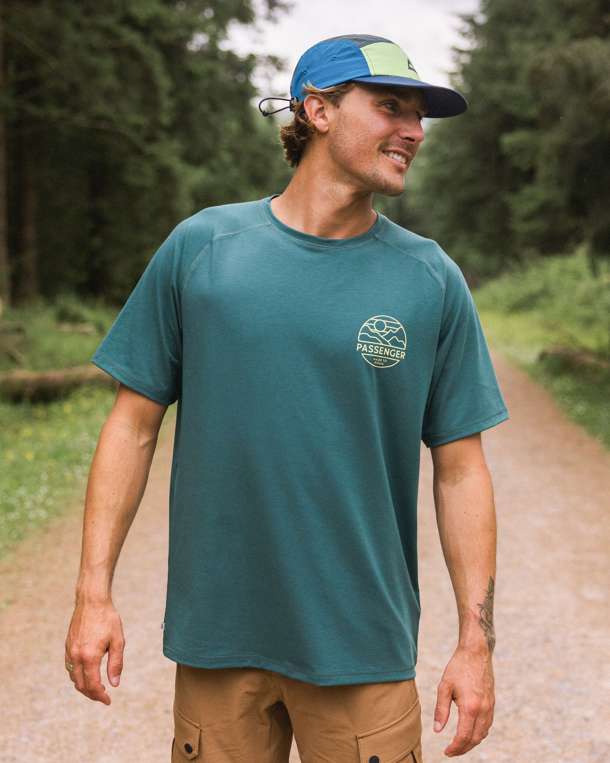 Sedona Recycled Active T-Shirt - Deep Ocean - Lifestyle