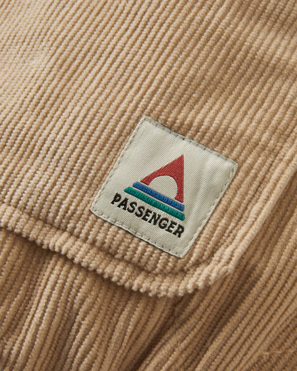 Lucia Quilted Cord Jacket - Stone/Pistachio - Flatlay