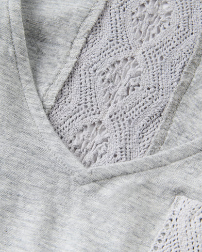 Rivergate Organic Cotton Maxi Dress 2.0 - Grey Marl - Flatlay