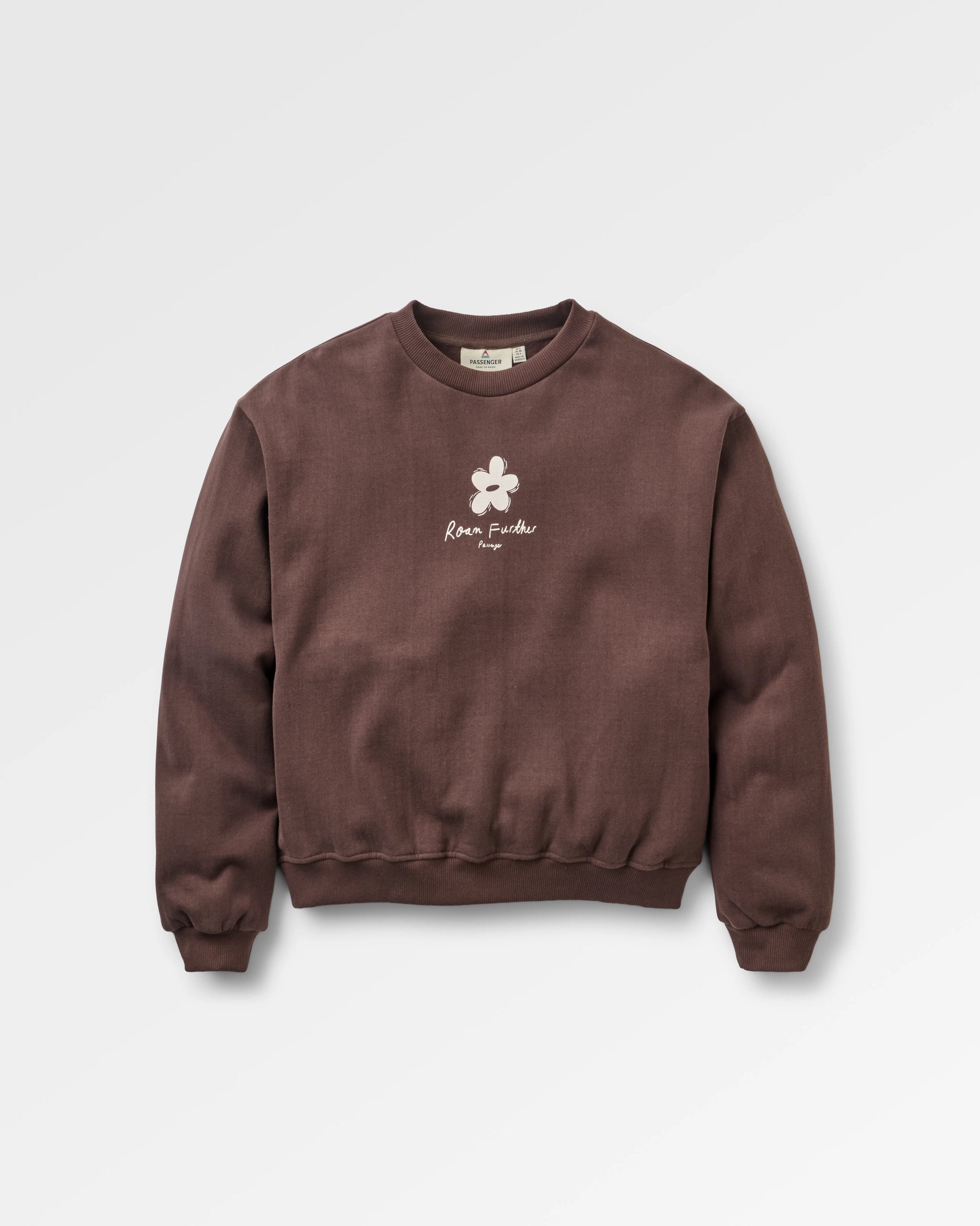 Roam Further Sweatshirt - Espresso - Flatlay