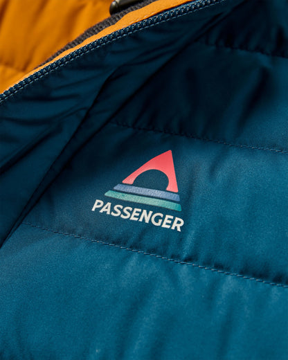 Ashland Down Recycled Jacket - Retro Orange/Tidal Blue - Flatlay