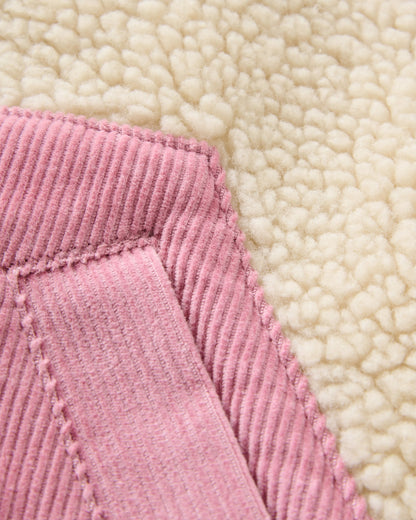 Clover Recycled Sherpa Hooded Fleece - Oat - Flatlay