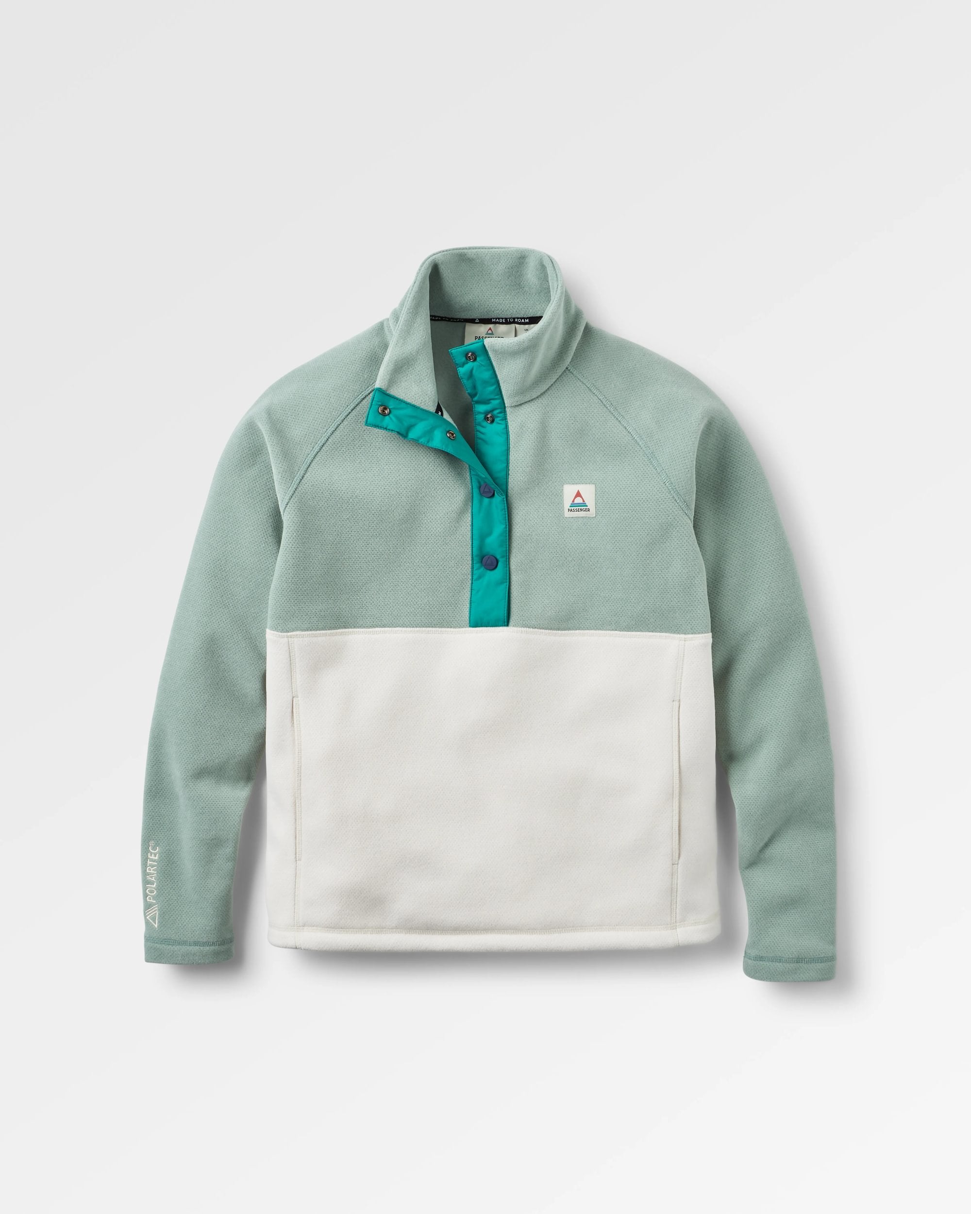 Snowdrop Recycled Polartec® Fleece - Pistachio/Birch - Flatlay