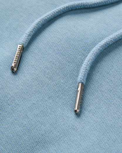 Escapism Hoodie - Faded Denim - Flatlay