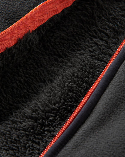 Loch Hooded Recycled Polar Fleece - Black