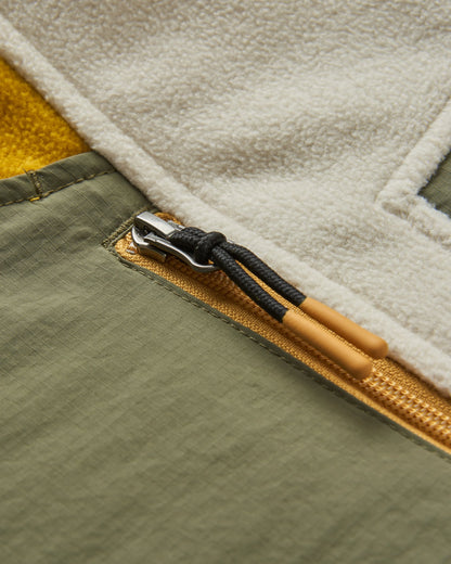 Alexander Recycled Hooded Polar Fleece - Vintage White - Flatlay