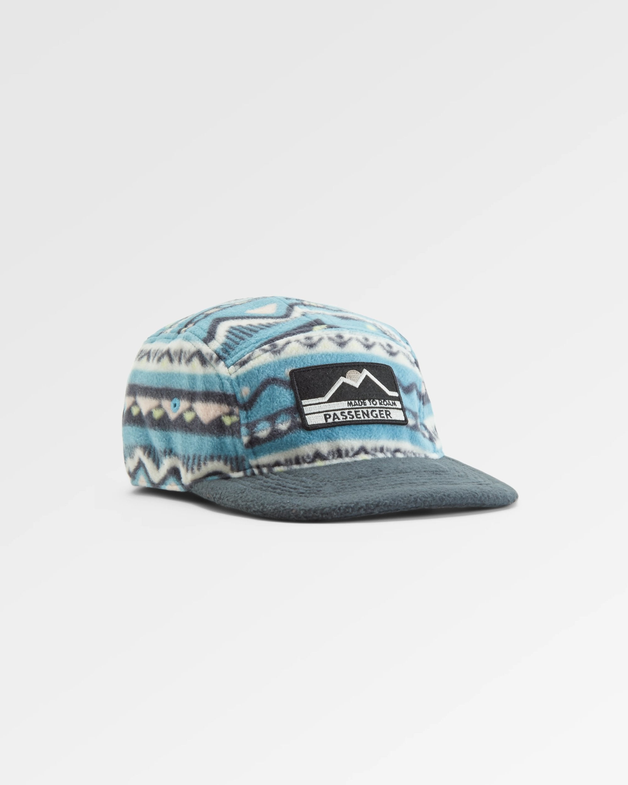 Pine Recycled Polar Fleece Cap - Mountain Geo Arctic - Flatlay