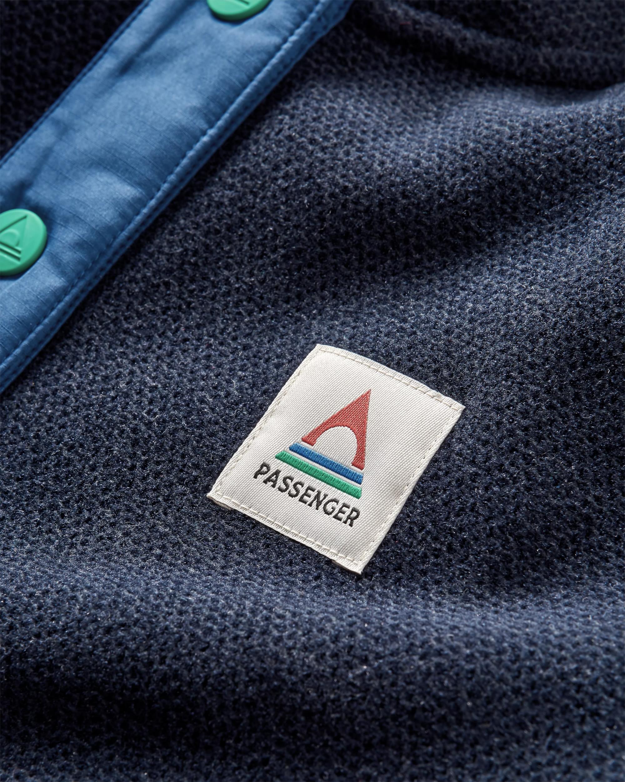 Women's Snowdrop Recycled Polartec® Fleece - Lilac/ Deep Navy - Flatlay