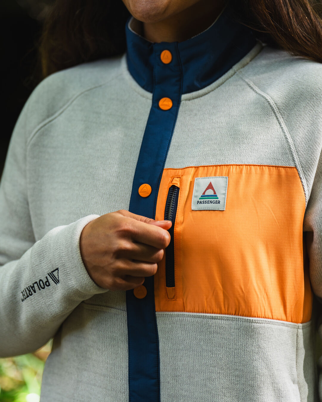 Women's Amber Recycled Polartec® Fleece - Vintage White - Lifestyle