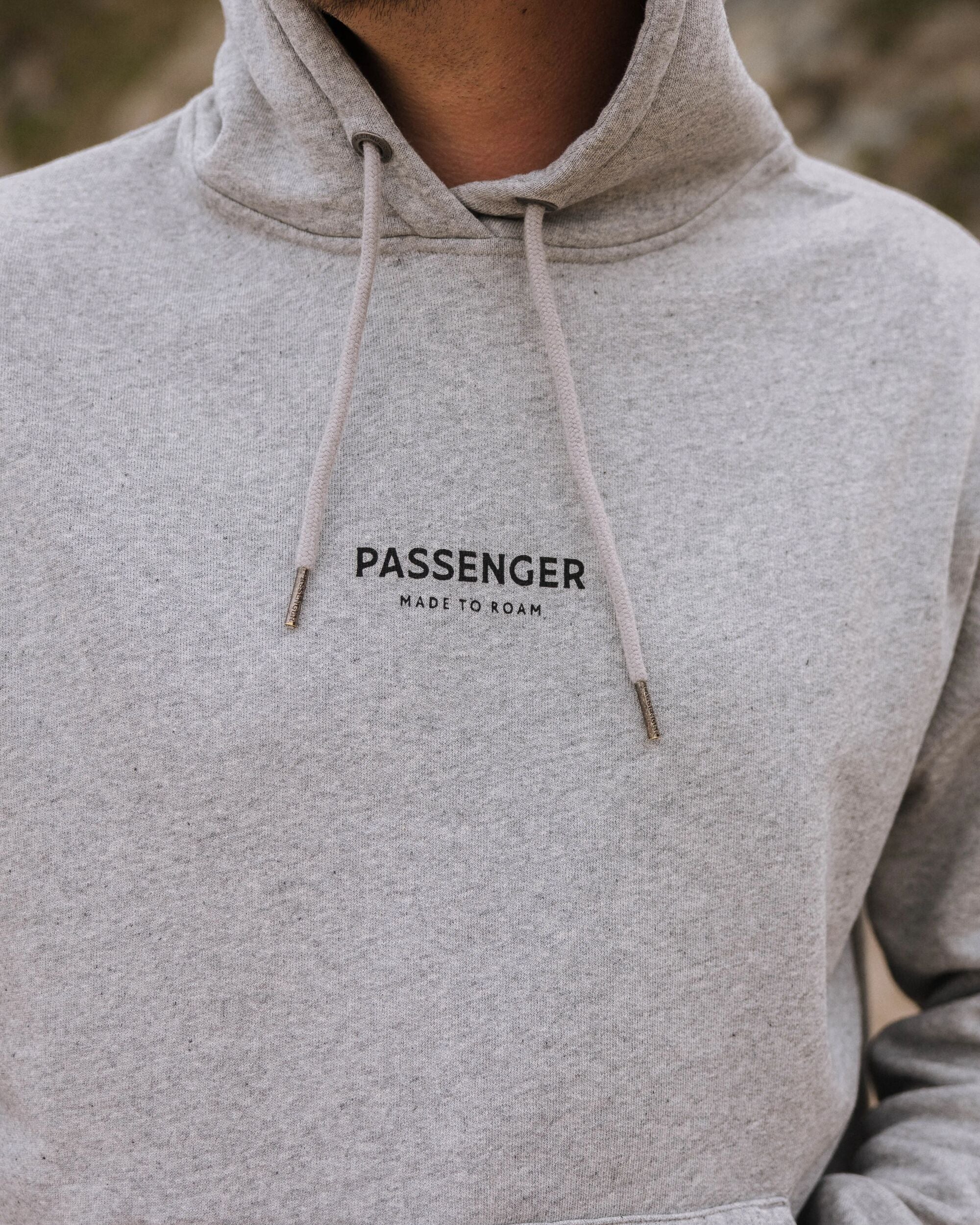 Passenger Relaxed Fit Hoodie - Grey Marl - Lifestyle