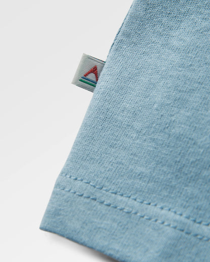 Dawning Recycled Cotton T-shirt - Faded Denim - Flatlay