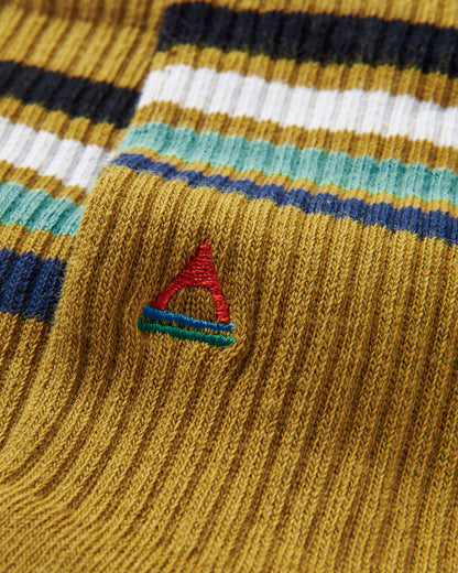 Organic Midweight Crew Socks - Mustard Yellow