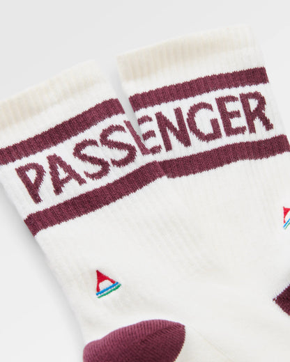Classic Passenger Crew Socks - White Sand - Flatlay