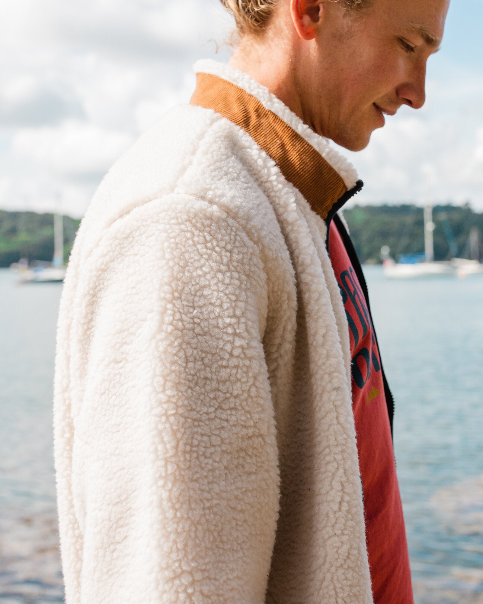 Trekker Recycled Deep-Pile Sherpa Fleece - Warm Ivory - Lifestyle