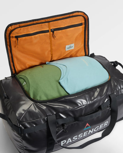 Roamer Recycled 80L Duffel Bag - Phantom Black - Flatlay