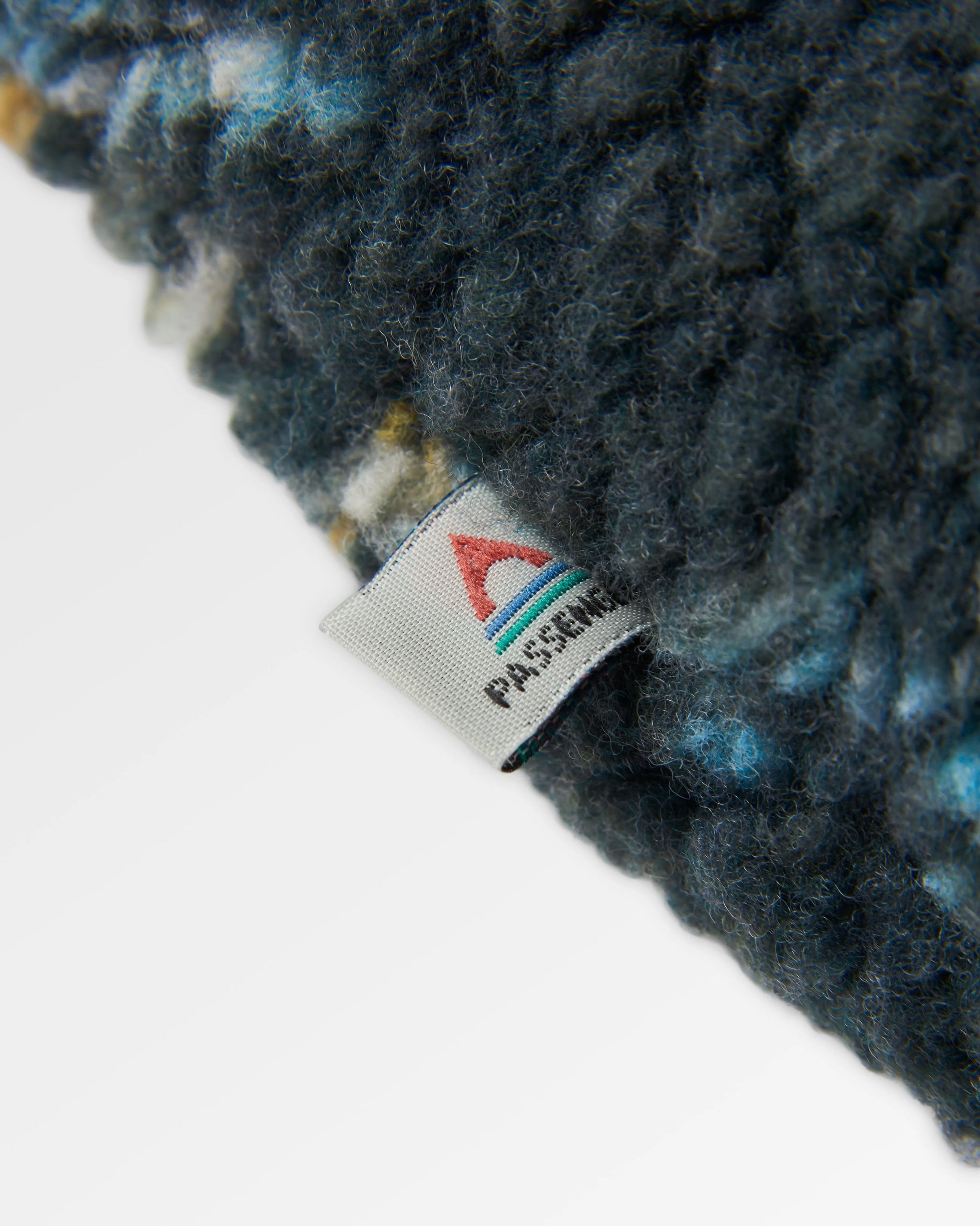 Clover Recycled Cotton-Lined Sherpa Fleece - Frost Dark Fern - Flatlay