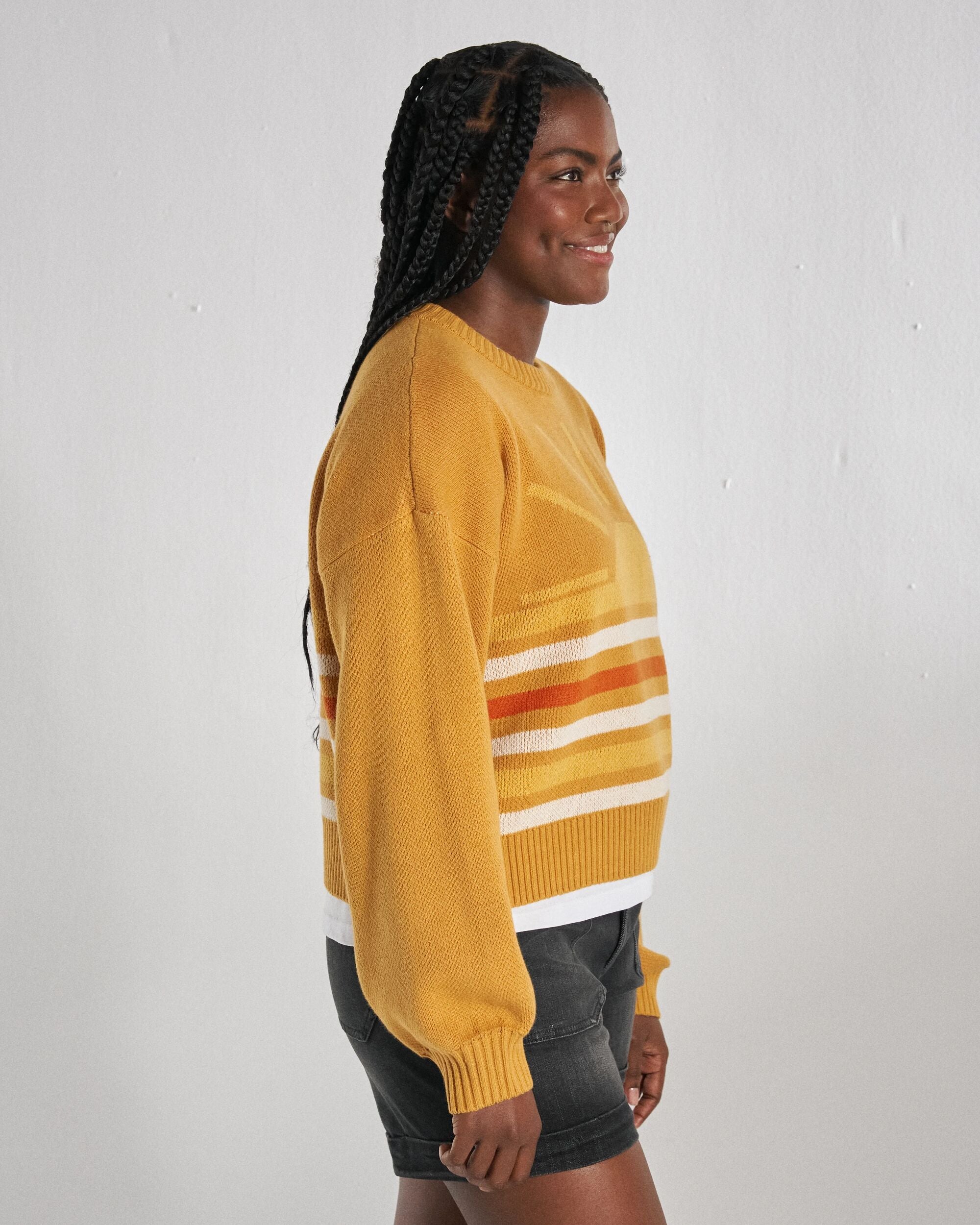 Dawner Knitted Jumper - Spruce Yellow - Studio Model
