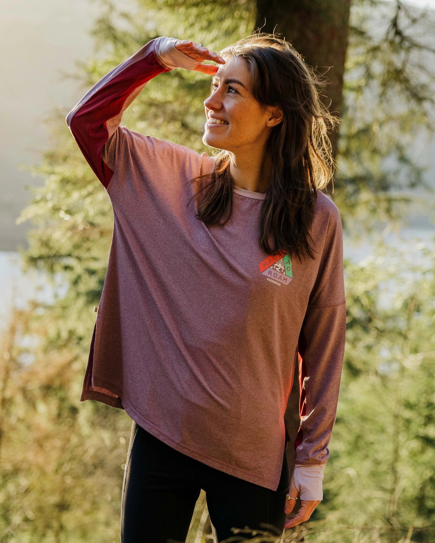 Pacifica Recycled Active LS Top - Berry Marl