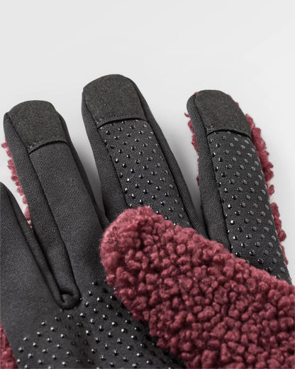 Snowfall 2.0 Recycled Sherpa Gloves - Wine