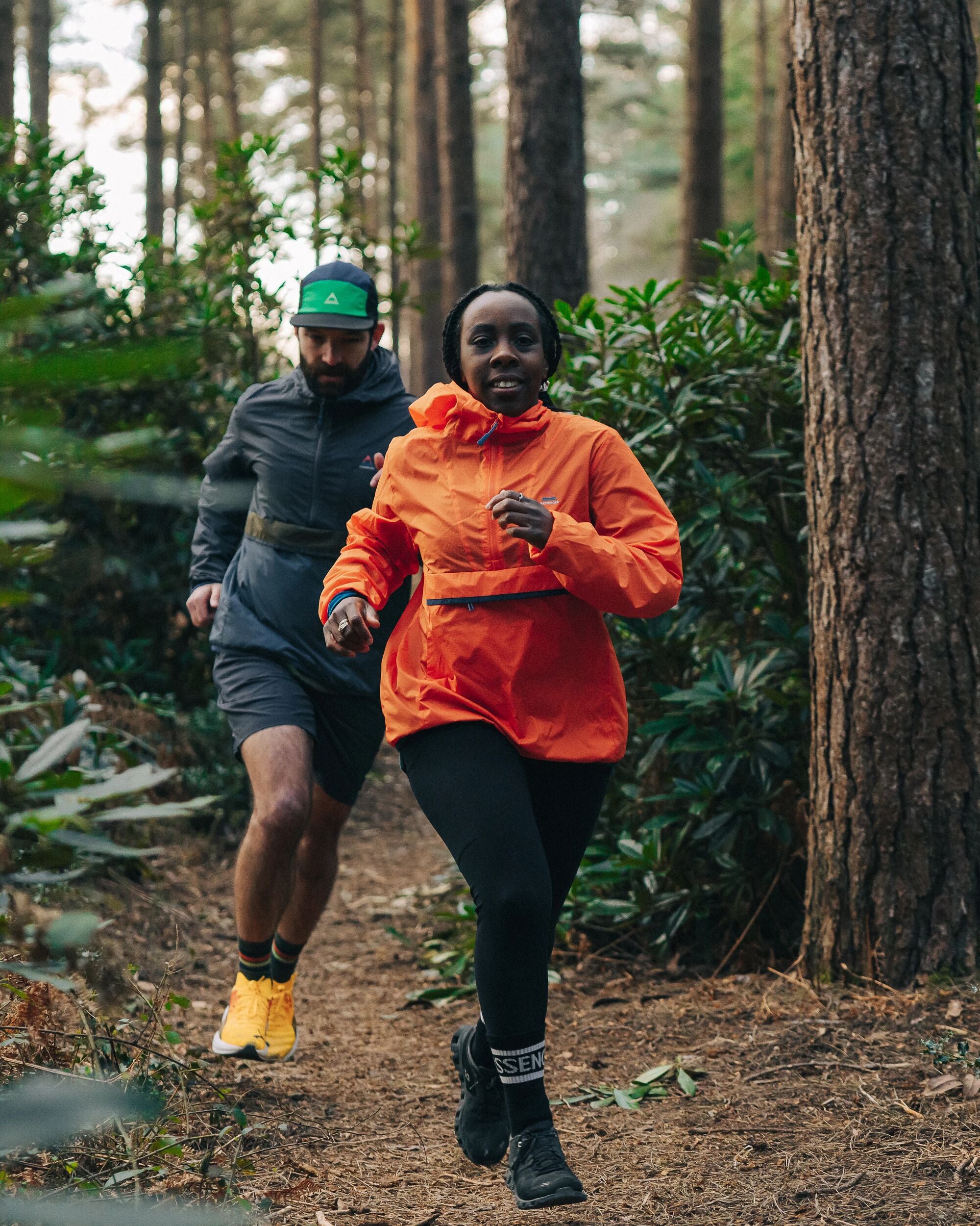 Viento Recycled Windshell Anorak - Ember Orange - Lifestyle