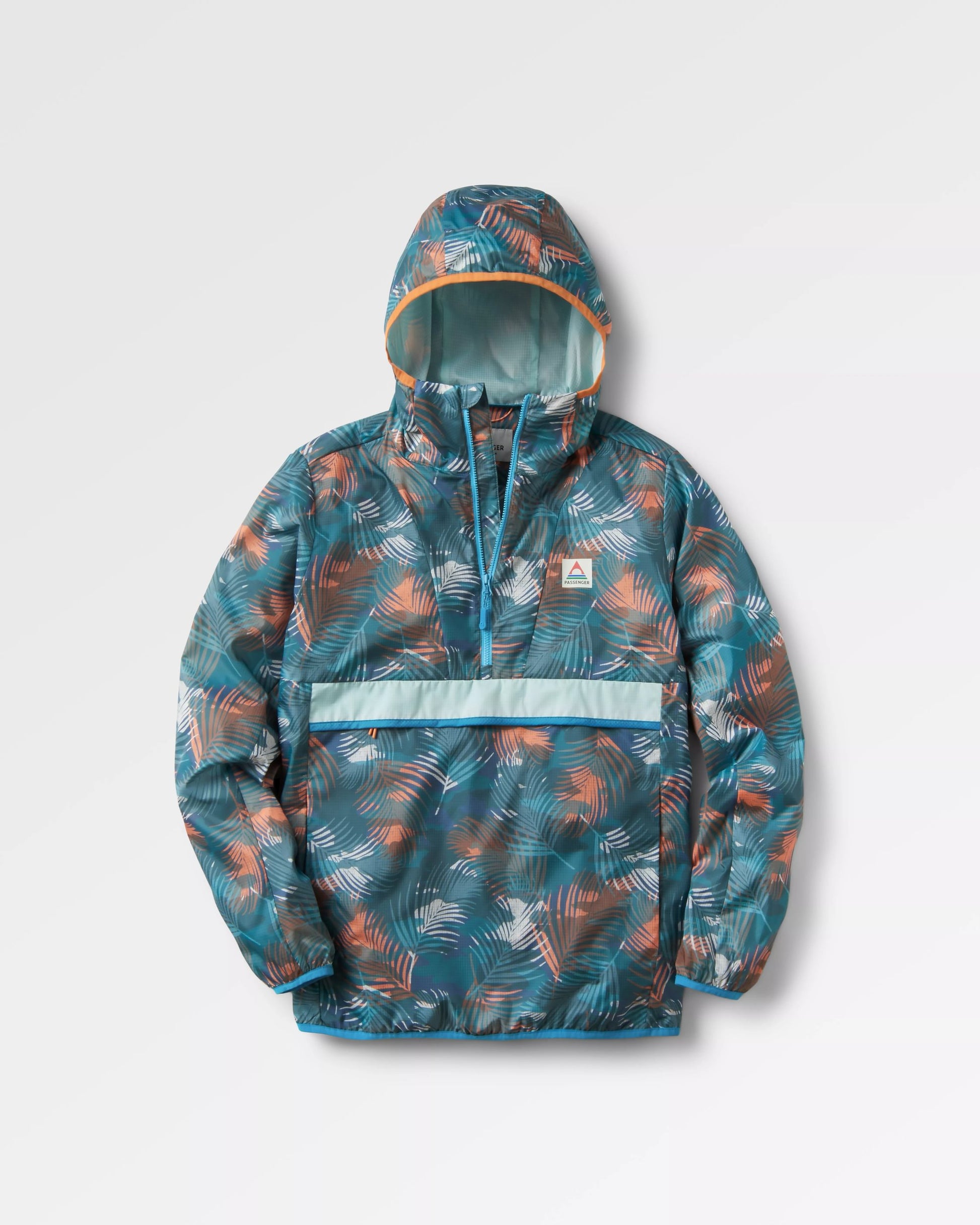 Viento Recycled Windshell Anorak - Palm Camo Deep Sea