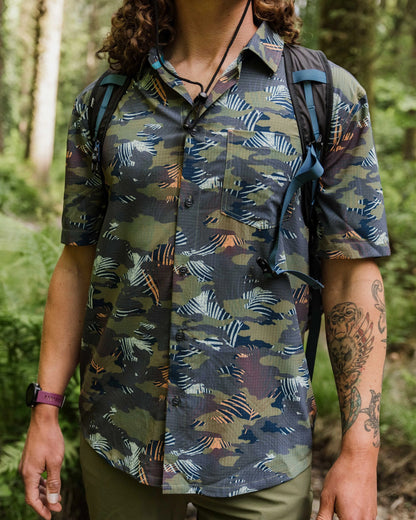 365 Recycled Active Shirt - Palm Camo Apricot