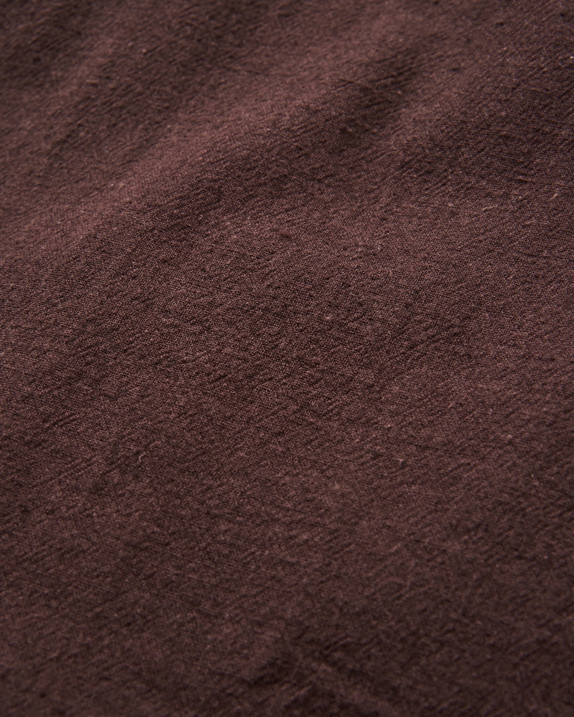 Arica Textured Organic Cotton Shirt - Espresso - Flatlay