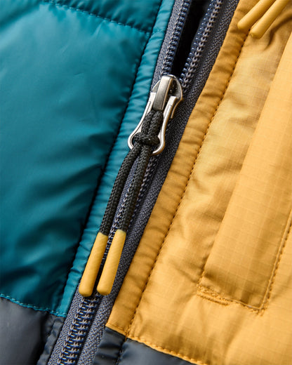 Inspire Insulated Hooded Jacket - Charcoal/Mediterranean - Flatlay